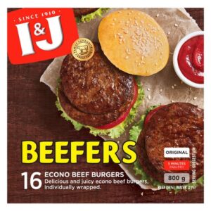 I&J Beefers Beef Patties 800g