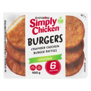 Simply Chicken Original Frozen Burger 400g
